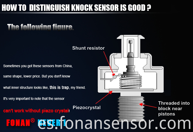 Sensor de detonación para Buick Cadillac 10456146 10456056